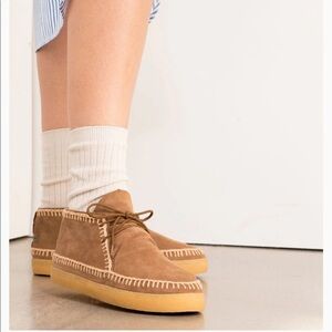 New Laidback London Shenje Crochet Lace Up Chukka Boots Camel Size 6, 7, 9